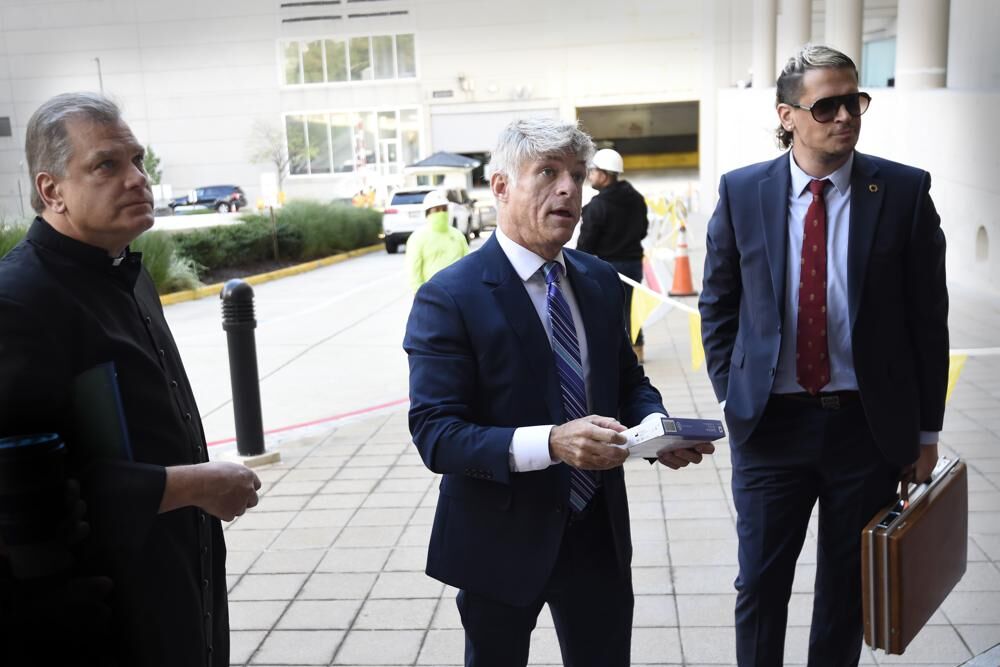 Fr. Paul Kalchik, St. Michael’s Media founder and CEO Michael Voris, and Milo Yiannopoulos